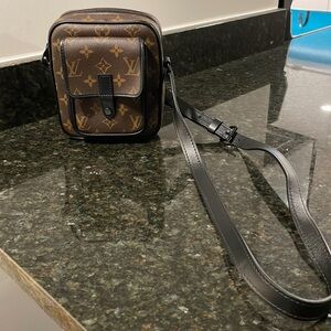 Louis Vuitton Christopher Wearable Wallet Crossbody Macassar Monogram